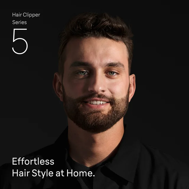 Braun Hair Clipper Series 5, highlighting 'Effortless Hair Style at Home'.