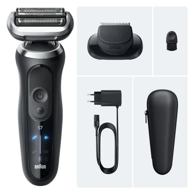 Primary Image showing components of Braun Series 7 72-N1200si Electric Shaver