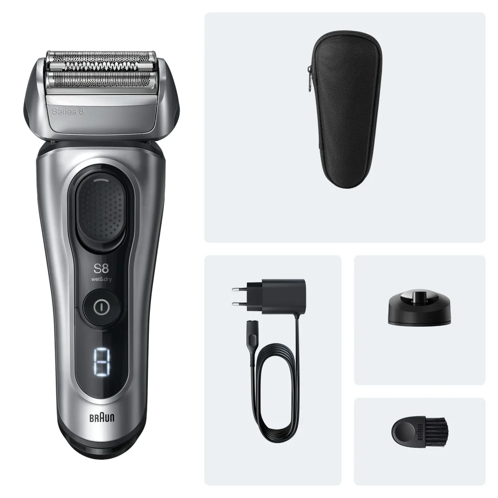 Primary Image showing components of Braun Series 8 8617s Electric Shaver