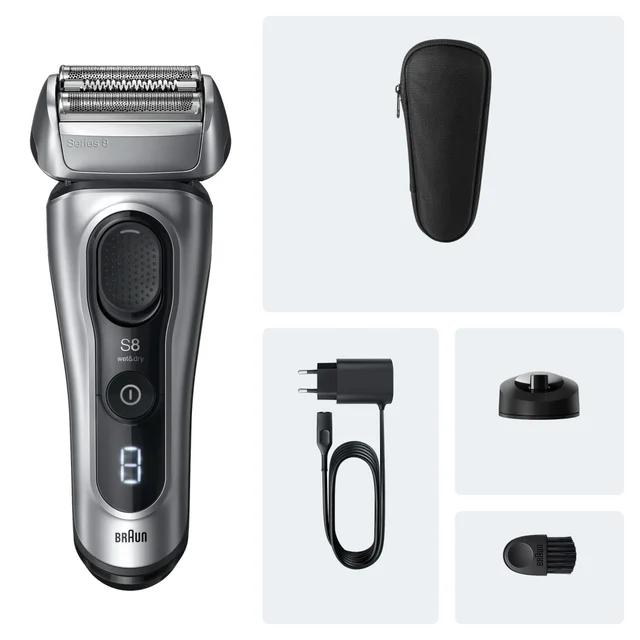 Primary Image showing components of Braun Series 8 8617s Electric Shaver