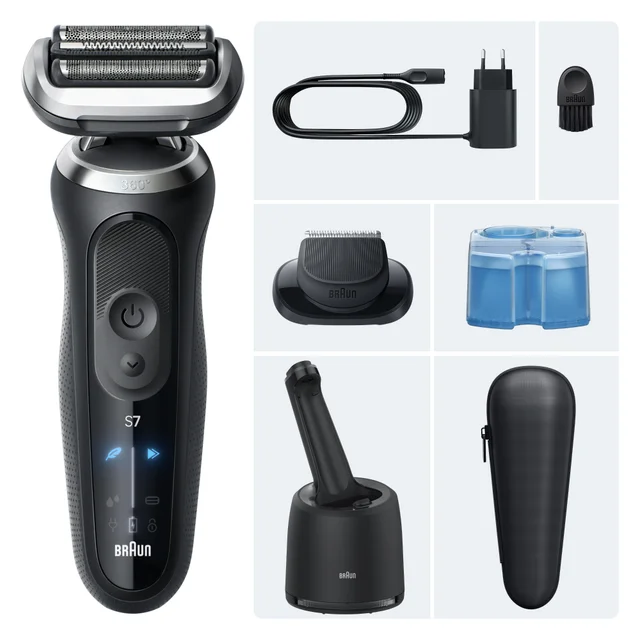Primary Image showing components of Braun Series 7 72-N7200cce Electric Shaver