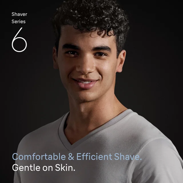 Braun Shaver Series 6 for a comfortable & efficient shave, gentle on skin.