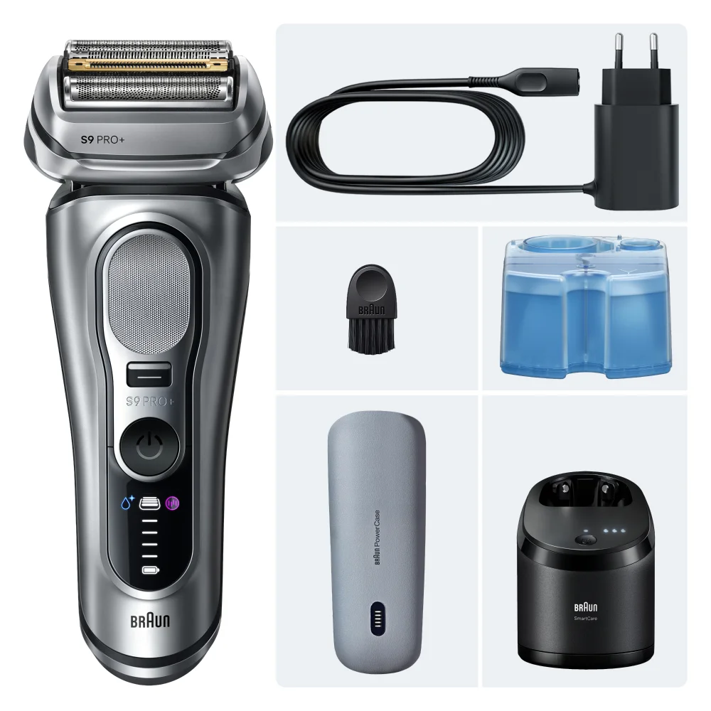 Primary Image showing components of Braun Series 9 PRO+ 9677cce Electric Shaver