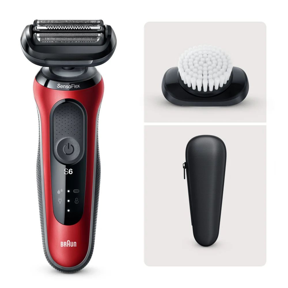 Braun Bundle: Series 6 Electric Shaver & EasyClick Cleaning Brush Image 1