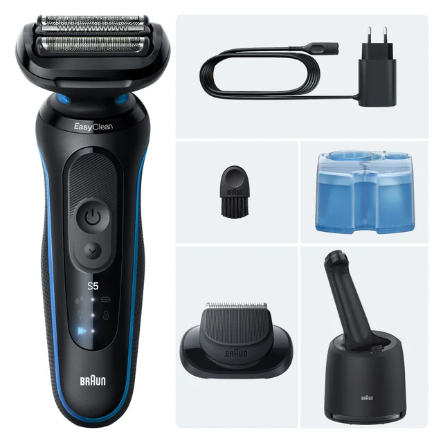 Primary Image showing components of Braun Series 5 52‑B7200cc Electric Shaver