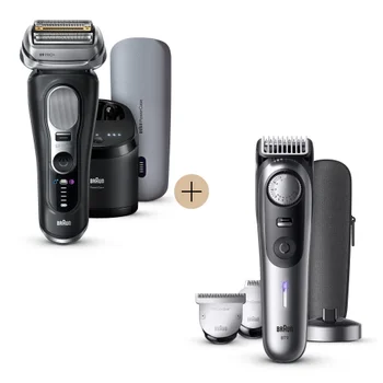 Braun Bundle: Electric Shaver Series 9 Pro+ 9670cc & Beard Trimmer BT9560