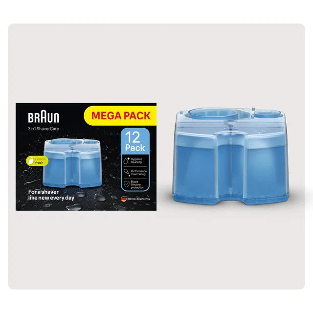 Braun 3in1 ShaverCare SmartCare Center Cleaning Cartridges, 12 Pack