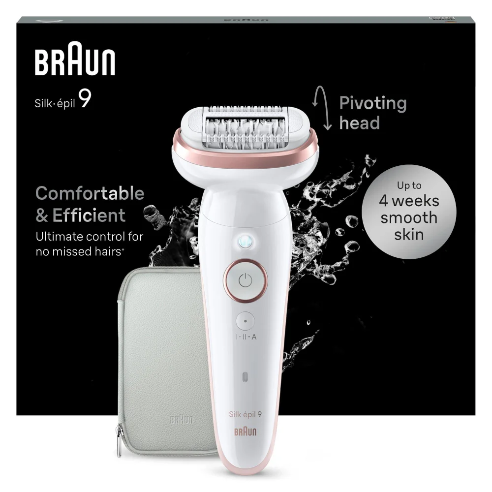 Product packaging of Braun Facial Epilator Model SES9- 000