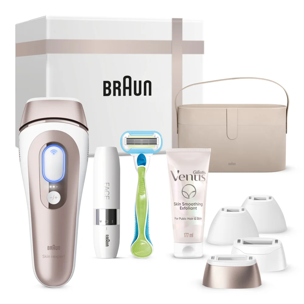 Braun Gift Box: IPL Skin i·expert Pro 7, FS1000 & Gillette Venus Skin Exfoliant Image 1
