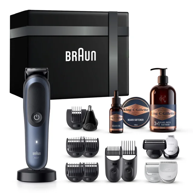 Braun Gift Box: All-in-One Trimmer Series 7 & King C. Gillette Beard Care