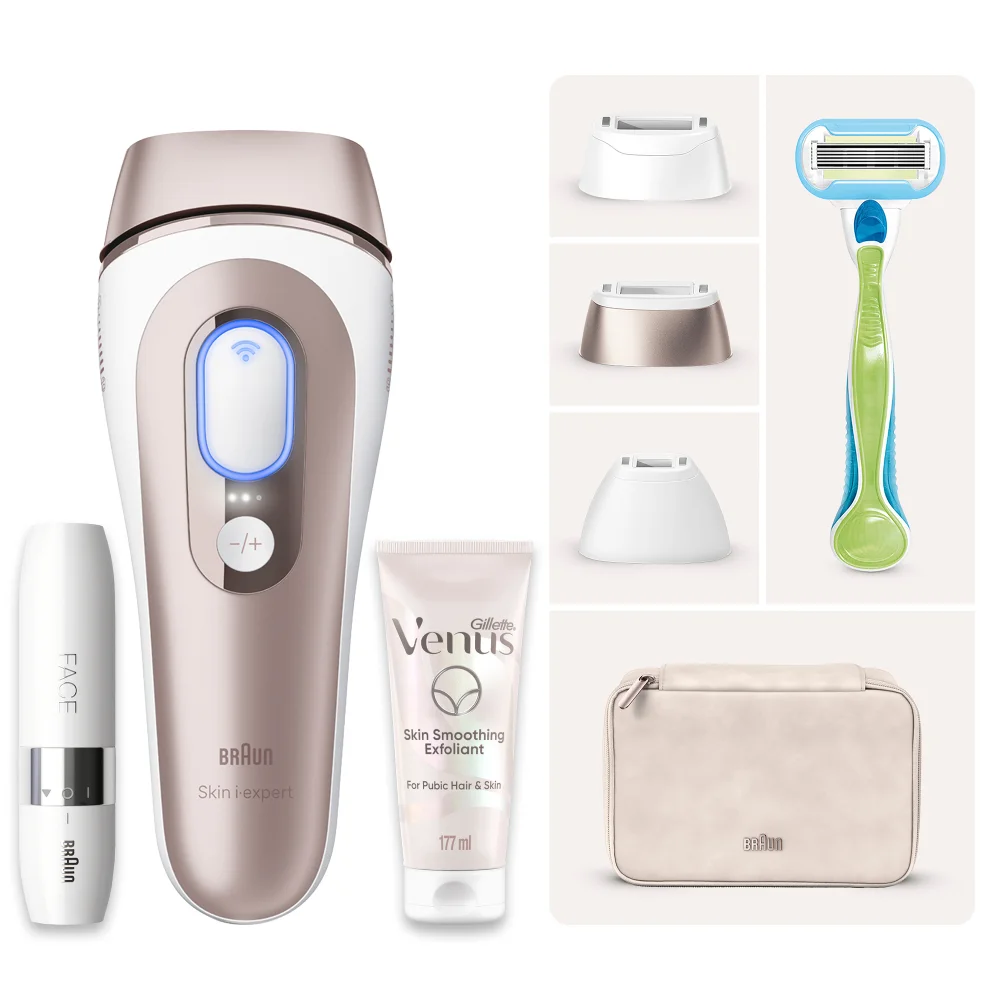 Braun Bundle: IPL Skin i·expert Pro 7 PL7, Trimmer & Gillette Venus Pubic Set Image 1