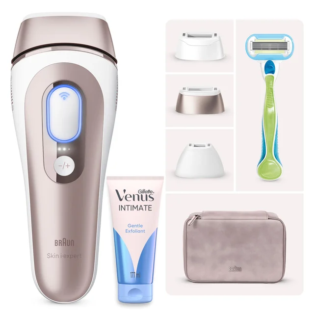 Primary image showing components of Braun Bundle with IPL 7 and Gillette Venus Exfoliant