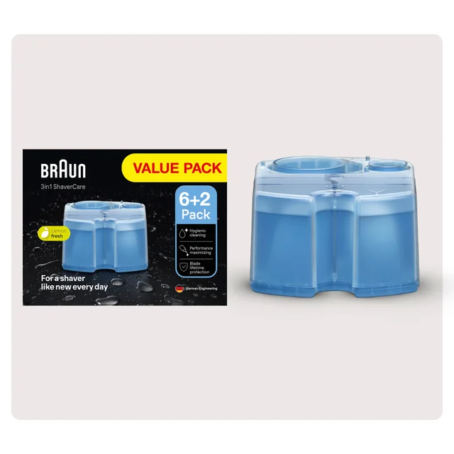 Braun Bundle: SmartCare Center Cleaning Cartridges - Value Pack 6 + 2