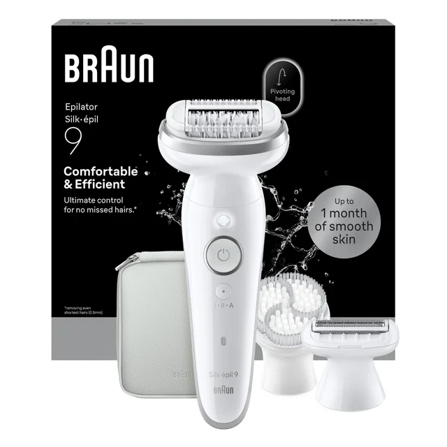 Product packaging of Braun Facial Epilator Model SES9- 061