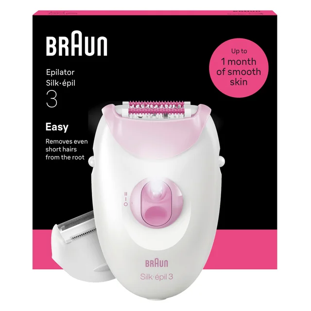 Product packaging of Braun Epilator Model SE3-031