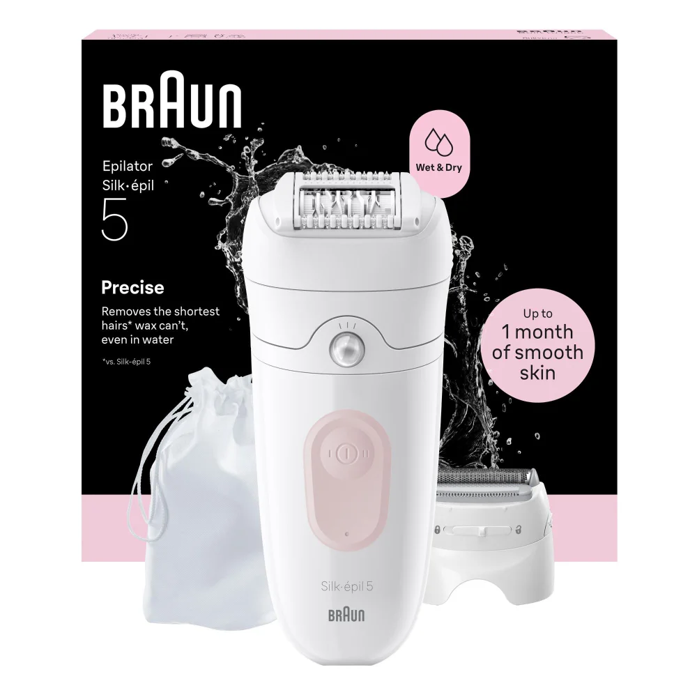 Product packaging of Braun Facial Epilator Model SE5- 041