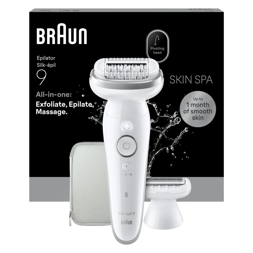 Product packaging of Braun Facial Epilator Model SES9- 041