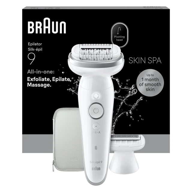 Product packaging of Braun Facial Epilator Model SES9- 041