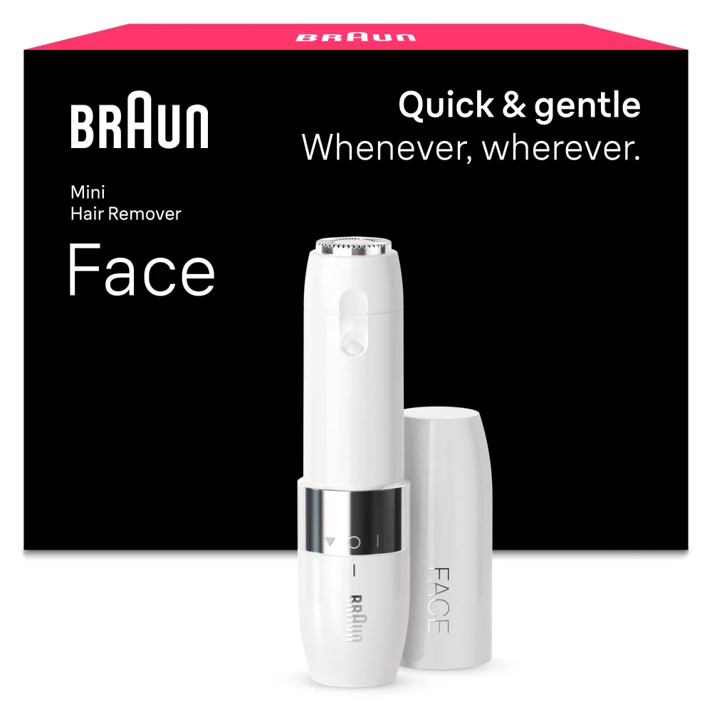 Image of Braun Mini Face Trimmer FS1005 SBOX showing device and outer packaging