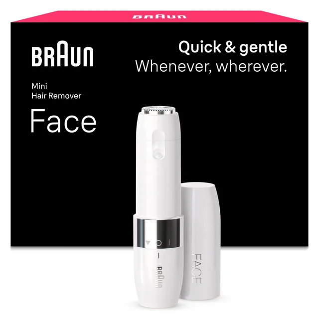 Image of Braun Mini Face Trimmer FS1005 SBOX showing device and outer packaging