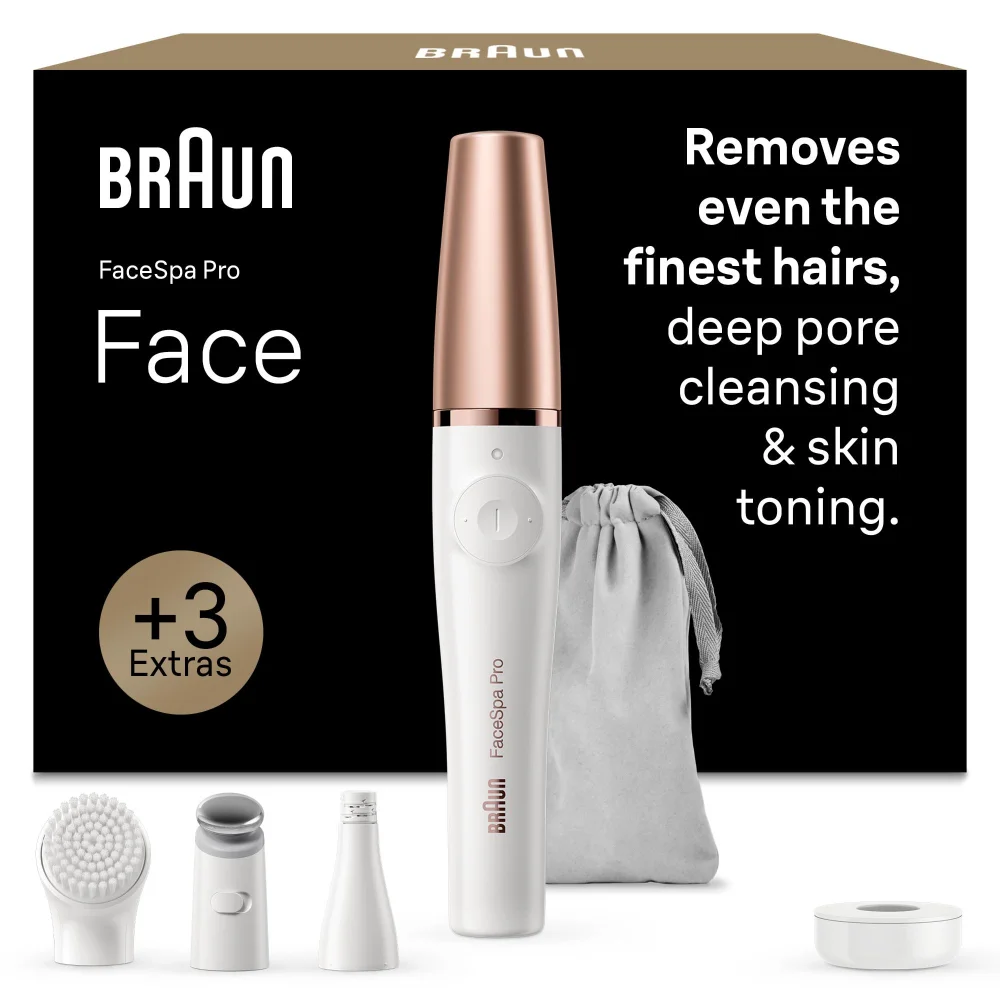 Image of Braun FaceSpa SE 911 showing device and outer packaging