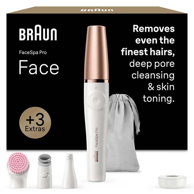 Image of Braun FaceSpa SE 912 SBOX showing device and outer packaging