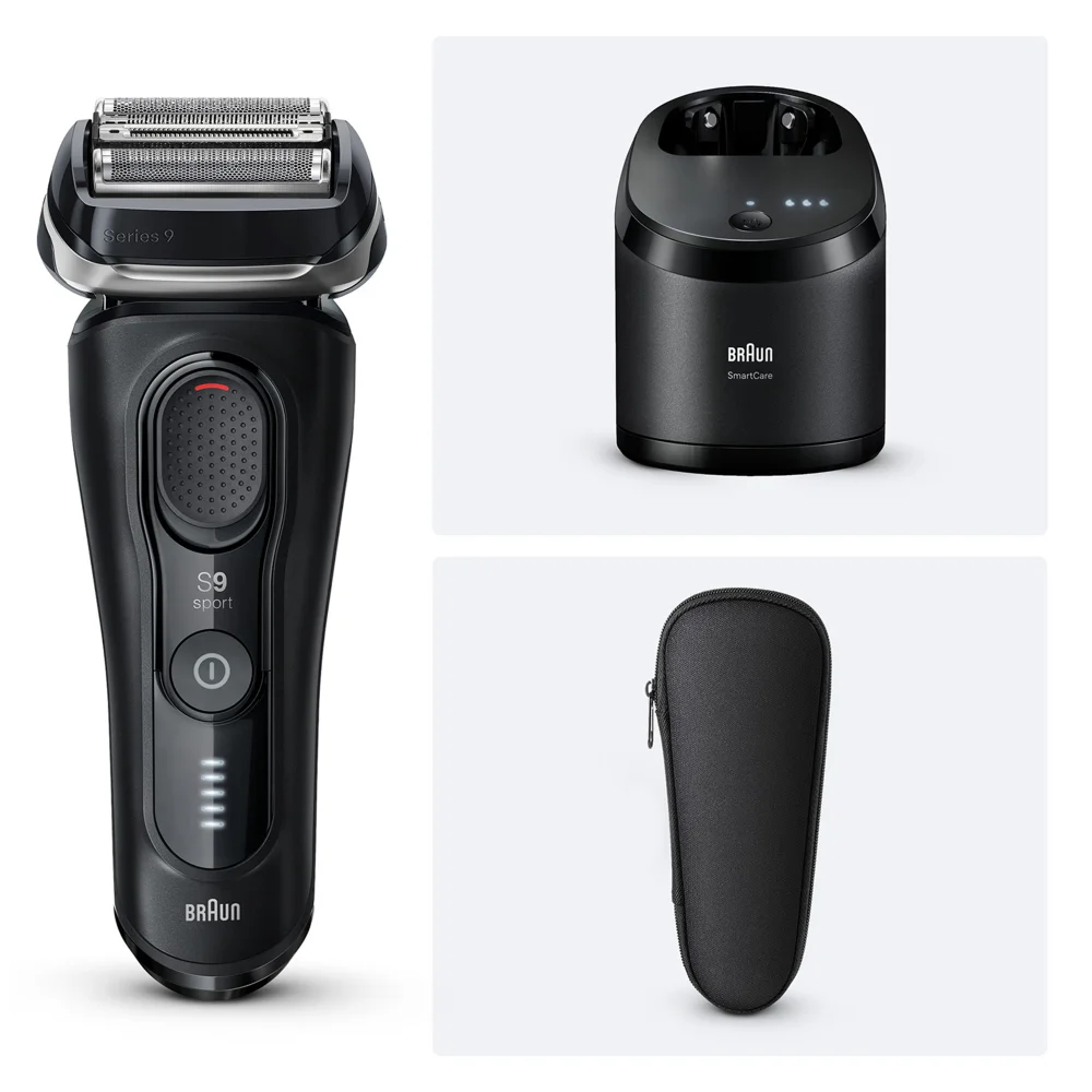 Primary Image showing components of Braun Series 9 Sport S9150cc Electric Shaver