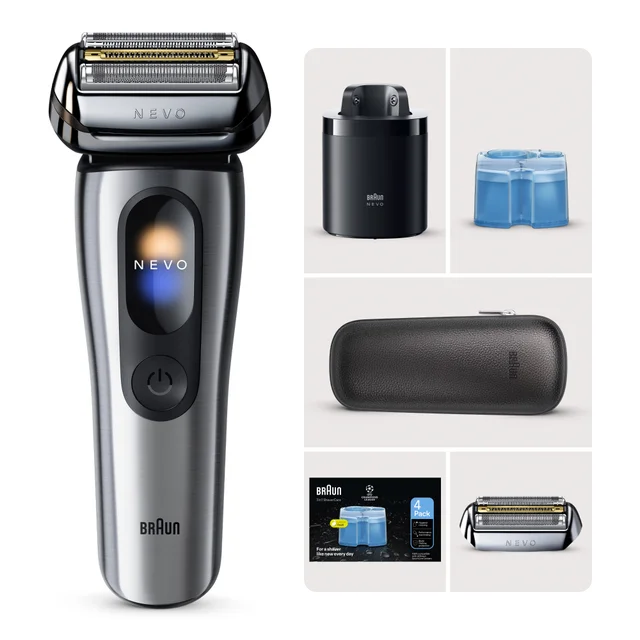 Braun Bundle: Nevo 15000C Electric Shaver, Replacement Head & CCR4