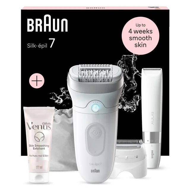Image of Braun Bundle: Silk-epil Series 7 and Satin Care Exfoliant for Pubic Hair