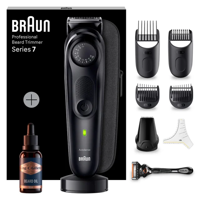 Braun Bundle: Beard Trimmer 7 & King C. Gillette Beard Oil