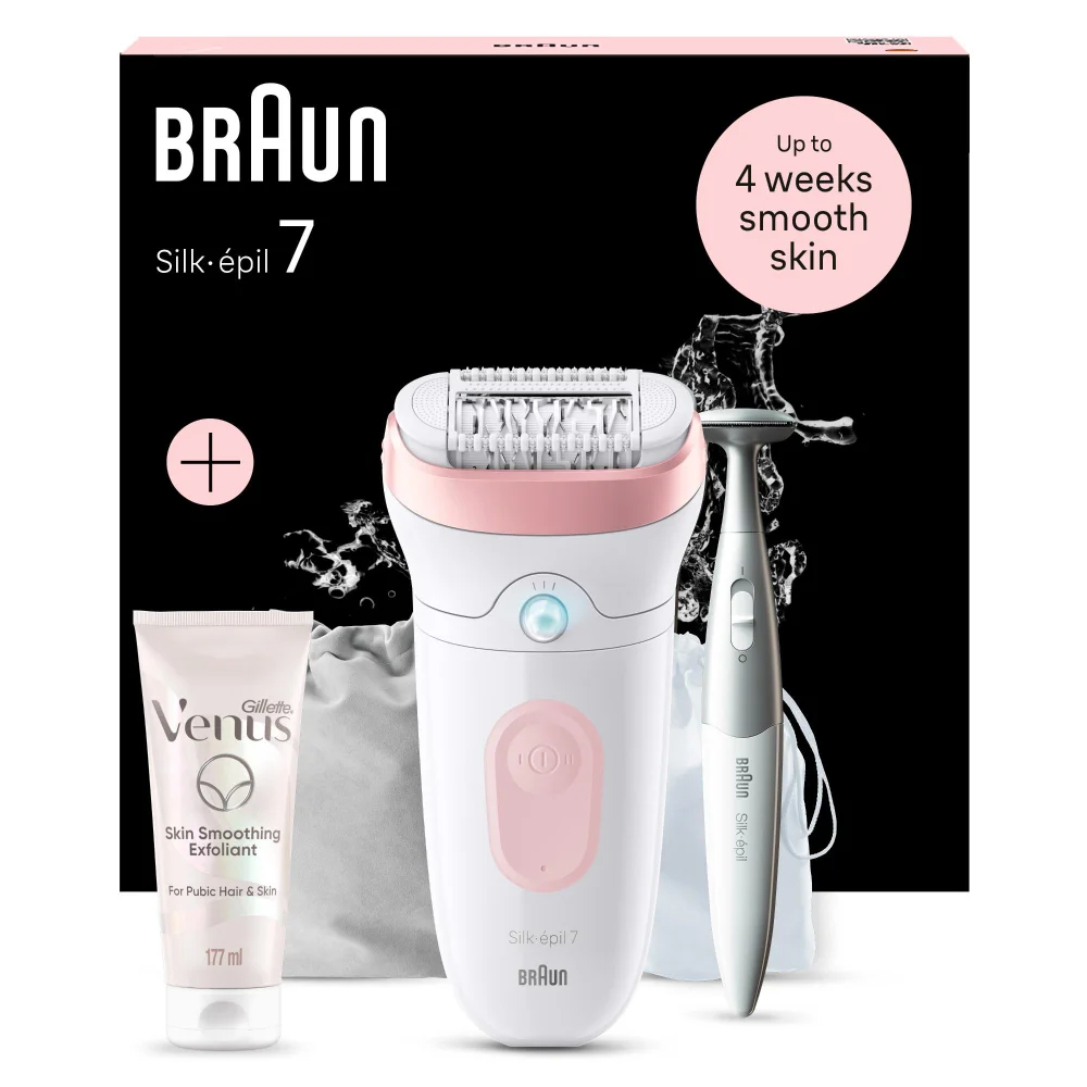 Image of Braun Bundle: Silk-epil Series 7 and Satin Care Exfoliant for Pubic Hair