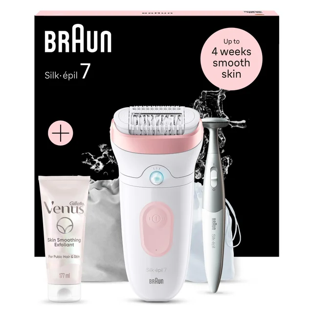 Image of Braun Bundle: Silk-epil Series 7 and Satin Care Exfoliant for Pubic Hair