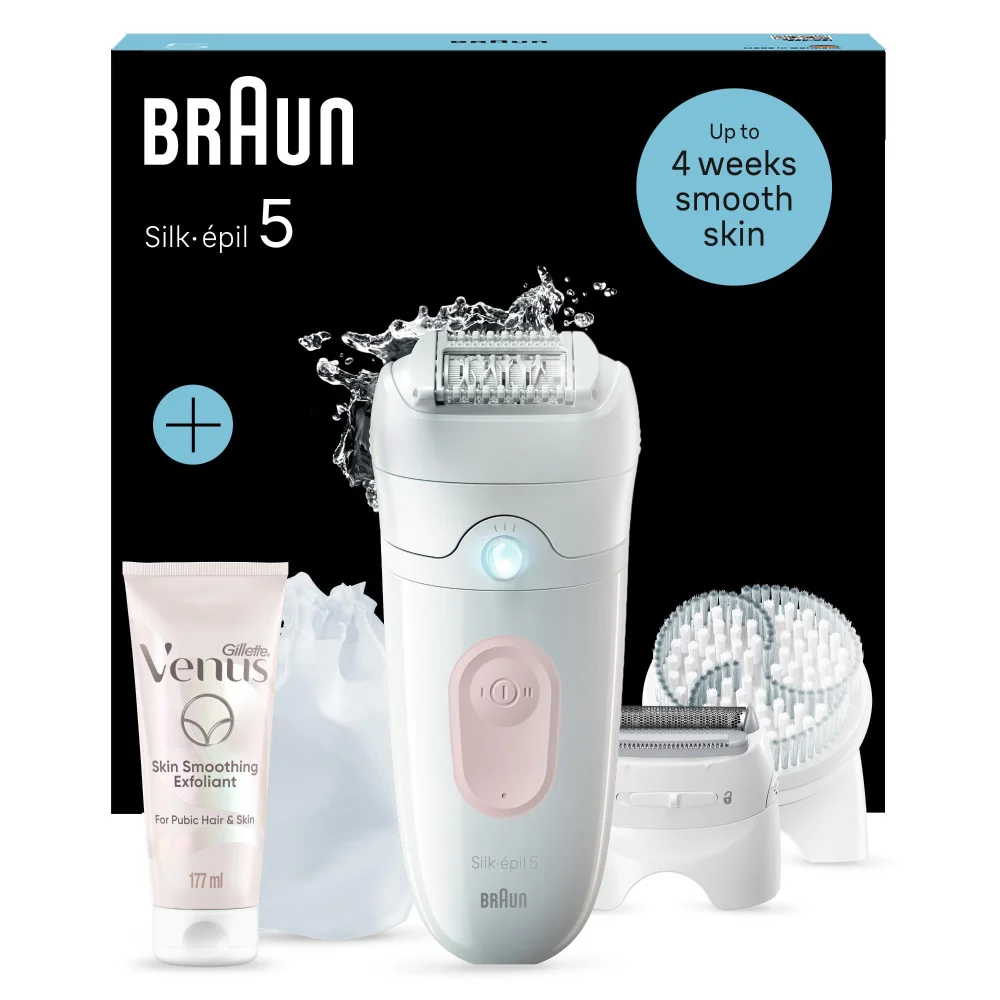 Image of Braun Bundle: Silk-epil Series 5 and Satin Care Exfoliant for Pubic Hair