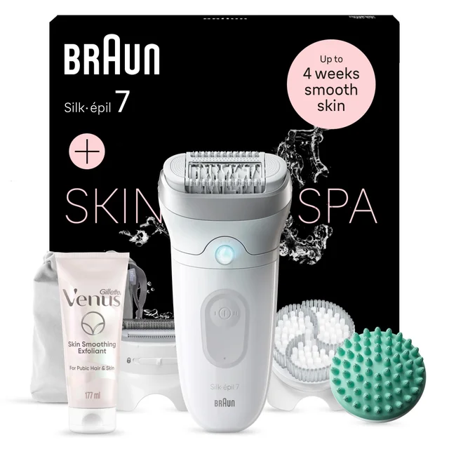 Image of Braun Bundle: Silk-epil Series 7 and Satin Care Exfoliant for Pubic Hair