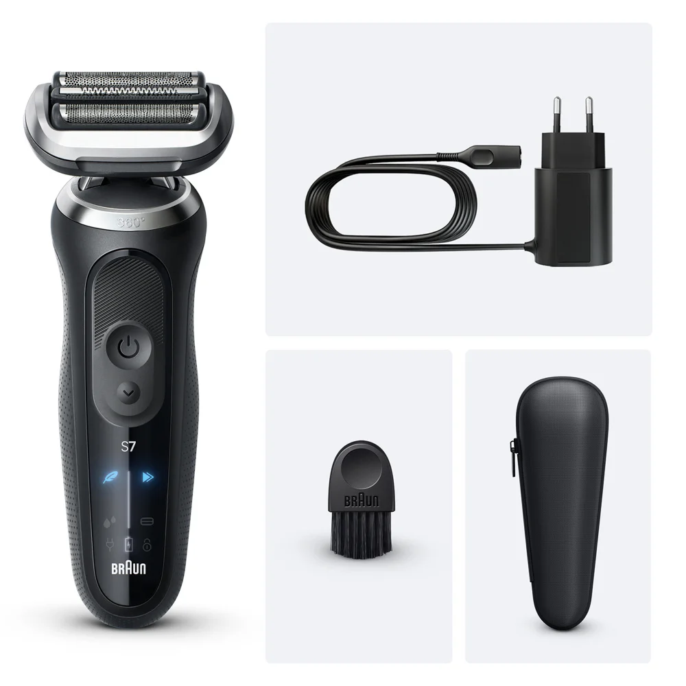 Primary Image showing components of Braun Series 7 Sport 72-N1000s Electric Shaver