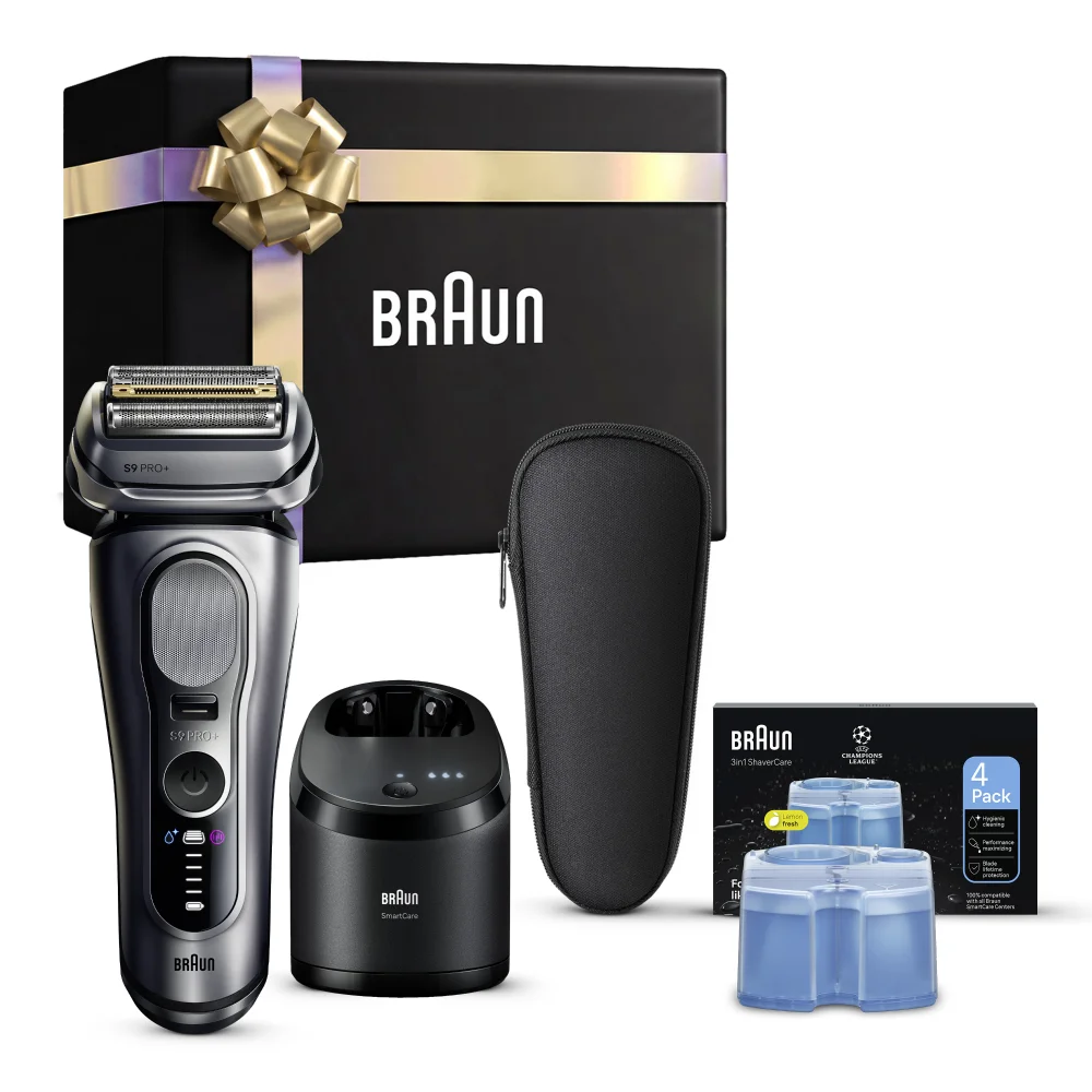 Braun Gift Box: Series 9 PRO+ 9667cc Electric Shaver & CCR4 Cartridges