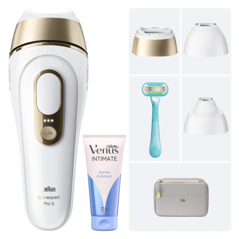 Braun Bundle: IPL Silk-expert Pro PL5351 & Gillette Venus Exfoliant for Pubic Hair & Skin