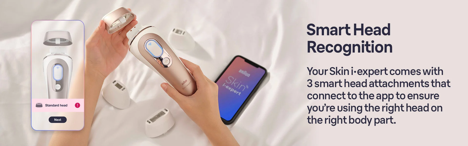 Smart Head Recognition - image showing ipl head attachments