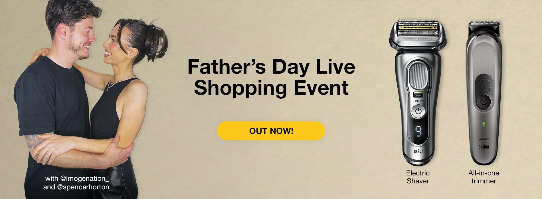 Father's day live shopping event - electric shaver Series 9, all in one trimmer MGK3245