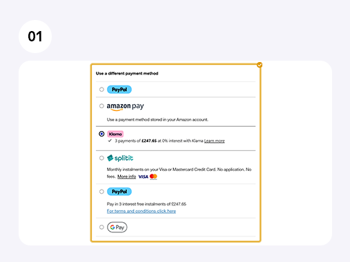 Demonstration of the customer journey at the checkout