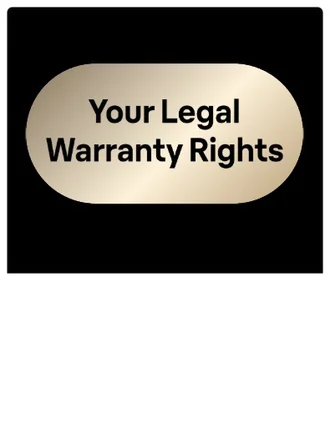 Up to 5 years warranty - black box with white shield and tick inside it