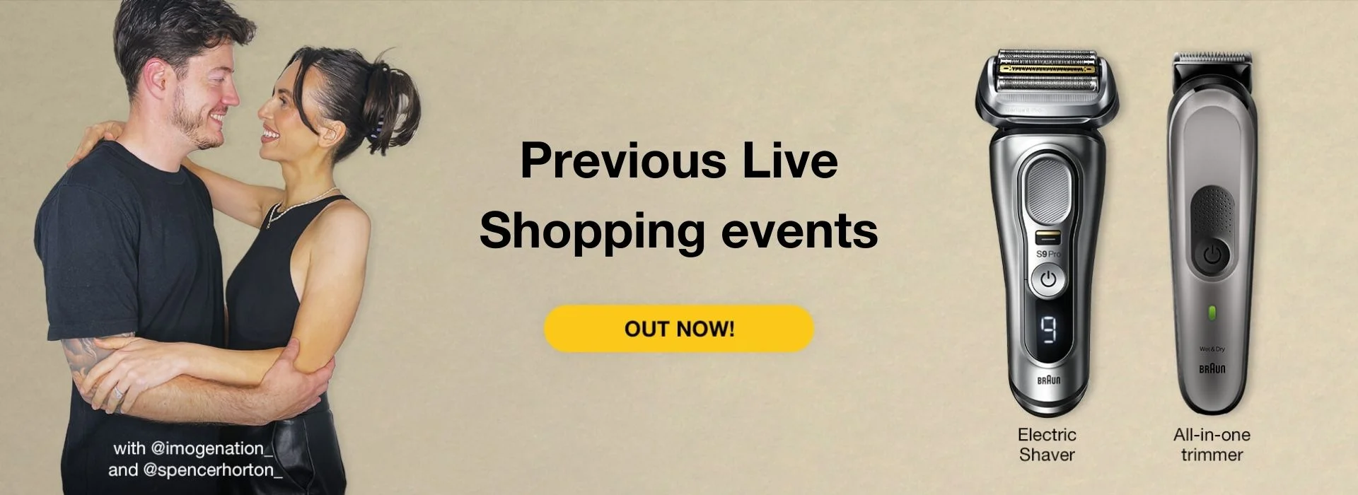 Previous live shopping events - out now!