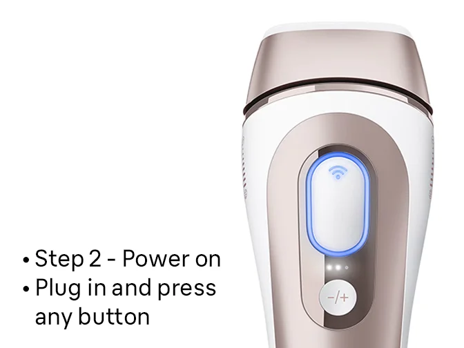 Image of IPL 7. Step 2: power on your IPL by plugging in and pressing any button
