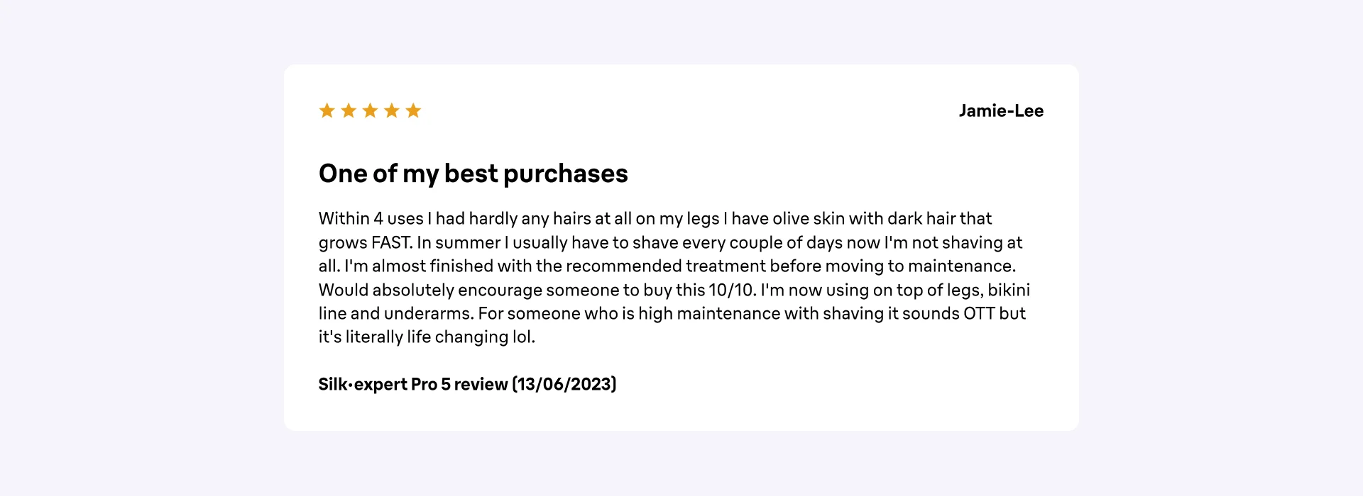 One of my best purchases - image of customer review