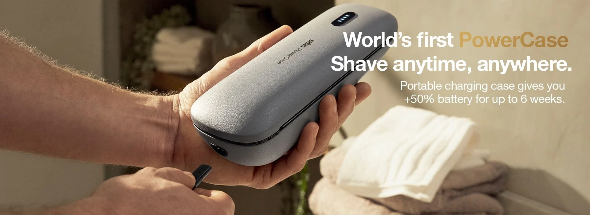 Braun PowerCase—the world’s first portable charger adding 50% battery for up to 6 weeks