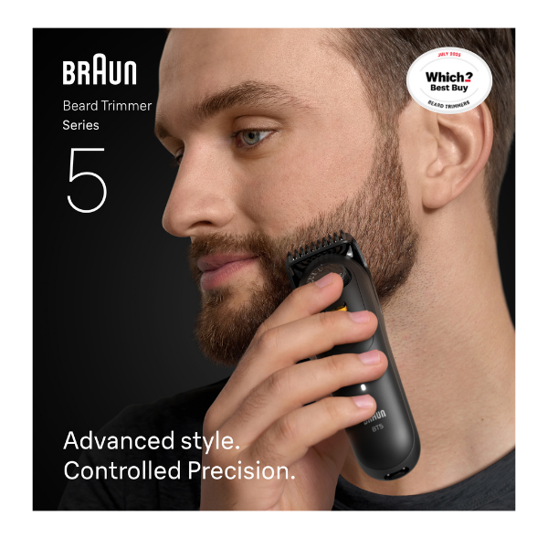 Man using Braun Beard Trimmer Series 5 for controlled precision. Which Beard Trimmers Best Buy July 2025