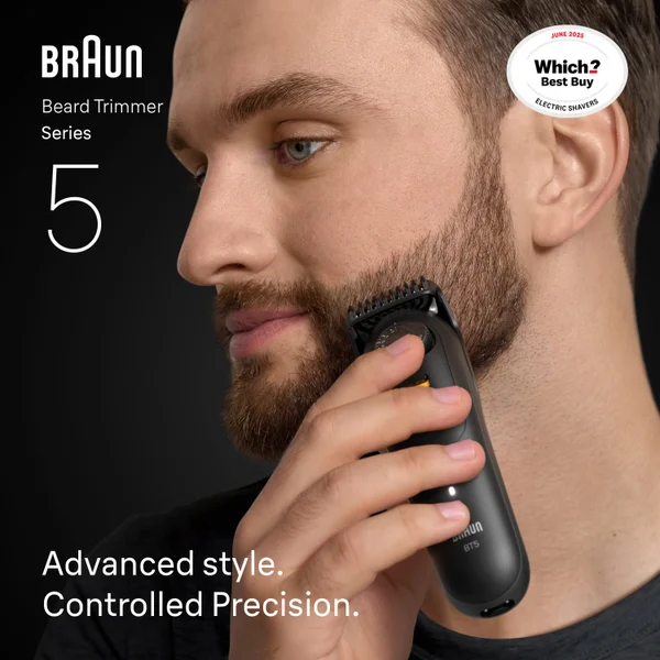 Man using Braun Beard Trimmer Series 5 for controlled precision. Which Beard Trimmers Best Buy July 2025