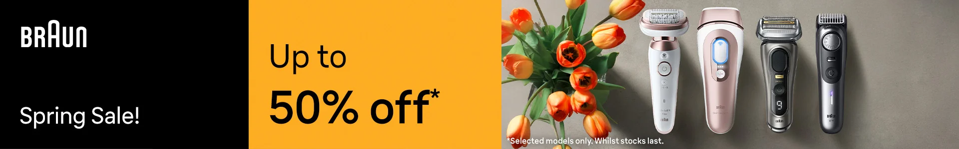Spring sale up to 50% off
