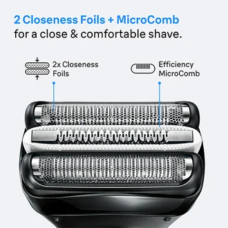 Braun Series 3 shaver replacement head. 2 Closeness Foils for a close & clean shave.