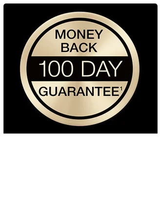 money back guarantee - black box with white money and return arrow